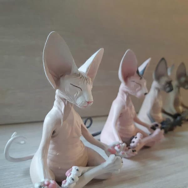 Sphynx-katt Mediterande Staty Samlarobjekt
