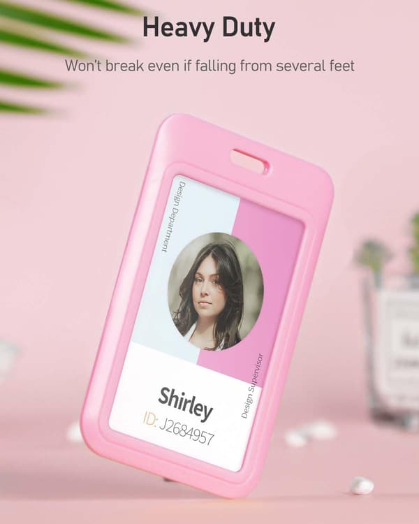 ID-kortholder med snor Rosa