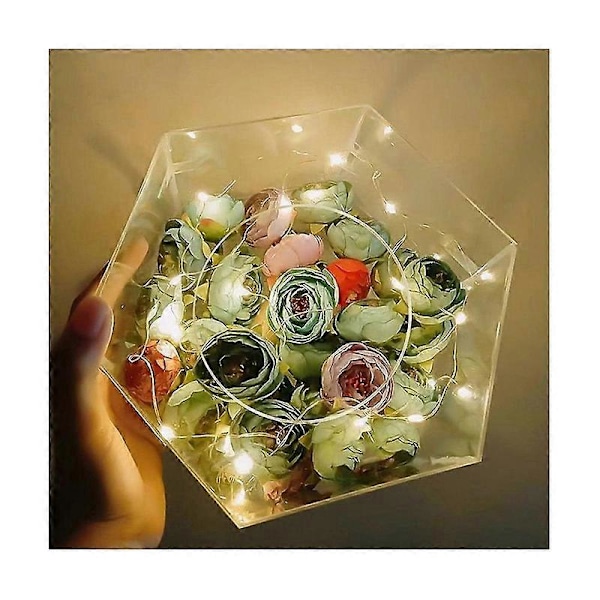 Akryl Kage Display Board Heksagonal Kagebakke DIY Kage Genopfyldelig Board Base Klar Kage Stand Deco