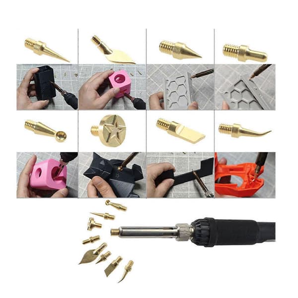 Varme Smelte Innleggsmutter Jern med Tips Bærbar Protable DIY 3D-Utskriftsdeler