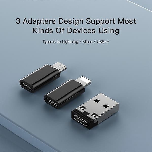 Typ A YESIDO CA114 Minneskortsförvaringslåda med Typ-C-kabel och Micro/Lightning/USB OTG-adapter