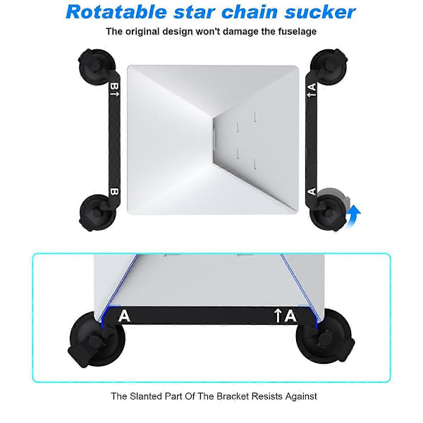 Mini Sugekoppholder Base Mount Starlink Monteringssett for Bil Soltak Frontrute Bakrute