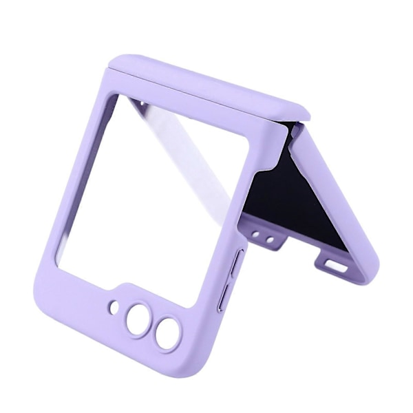 Telefon Flip Case Beskyttelsesdeksel Magnet Full Dekning Komfortabel Berøring Lett Vekt Telefontilbehør for Galaxy ZFlip5 Lilla