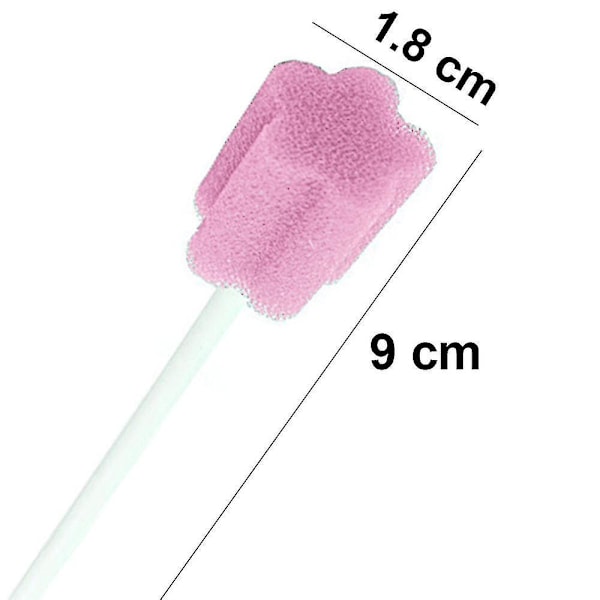 100 stk. Mundsvamp Steril Mundpleje Svamp Mundpleje farve: Pink