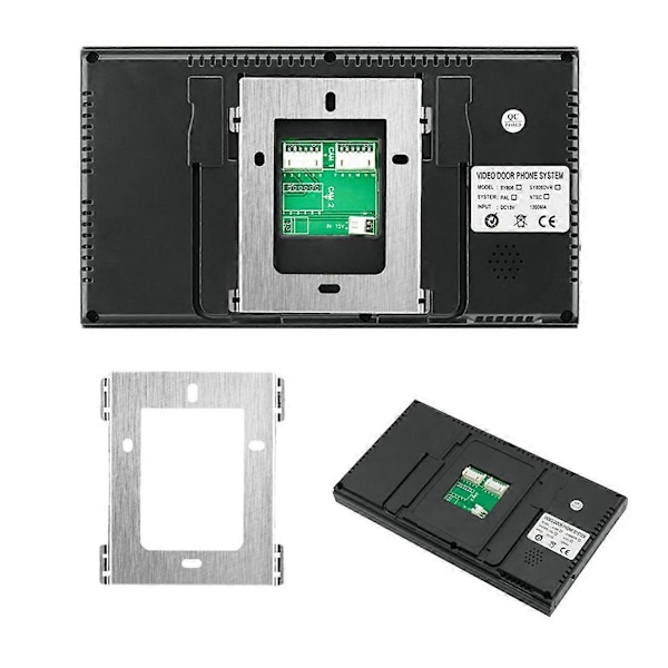 806MJIDS13 1 Kamera+3 Monitor EU-kontakt 7\" Video Dörrtelefon Dörrklocka Intercom