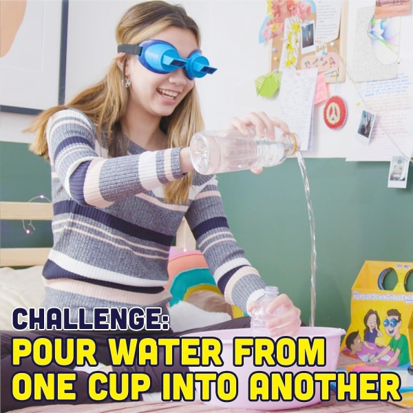 Upside Down Challenge Game för barn och familj, Upside Down Goggles Glasögon Brädspel