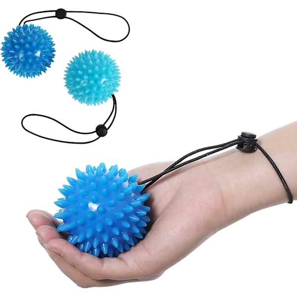 Handtränare Boll för Terapi och Klämbollar för Handterapi - Justerbar Handledsrem för att Förhindra Fall - För Barn, Äldre och Vuxna - 2 St