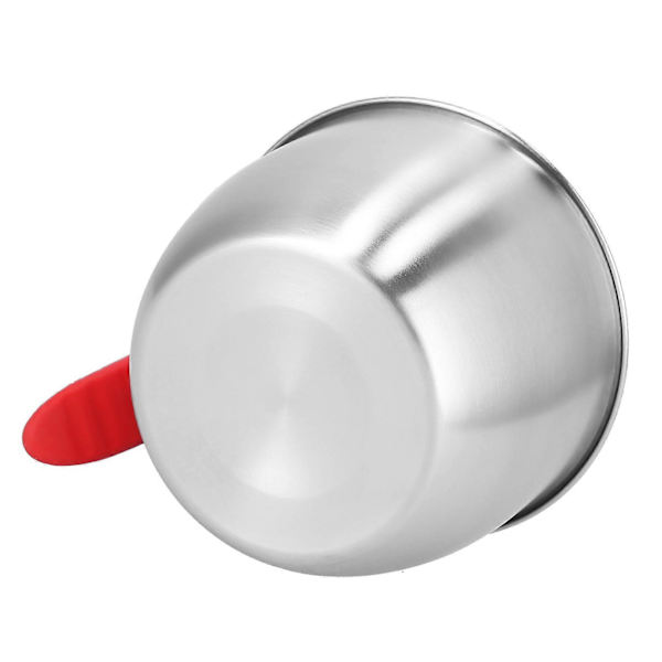 Rustfritt stål blandeskål med håndtak, sklisikker, dyp, sprutsikker, eggepiskeskål for salatservering, 3600 ml