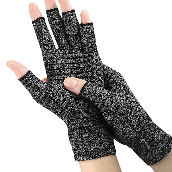 Halvfingerhansker for trening Grå M