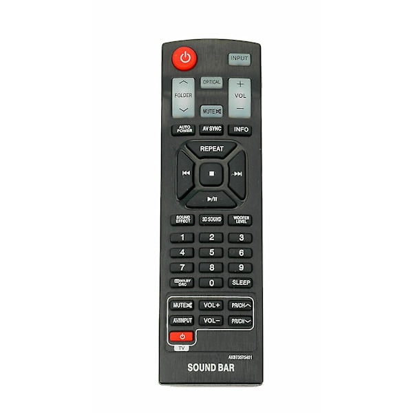 Fjernkontroll AKB73575401 for L/G Soundbar Nb2430A Nb4540 Erstatningsfjernkontroll