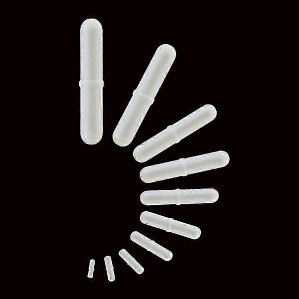 10 st PTFE Magnetisk Rörverk Rörstav Spinbar Rörning för Labb Användning Vit Färg