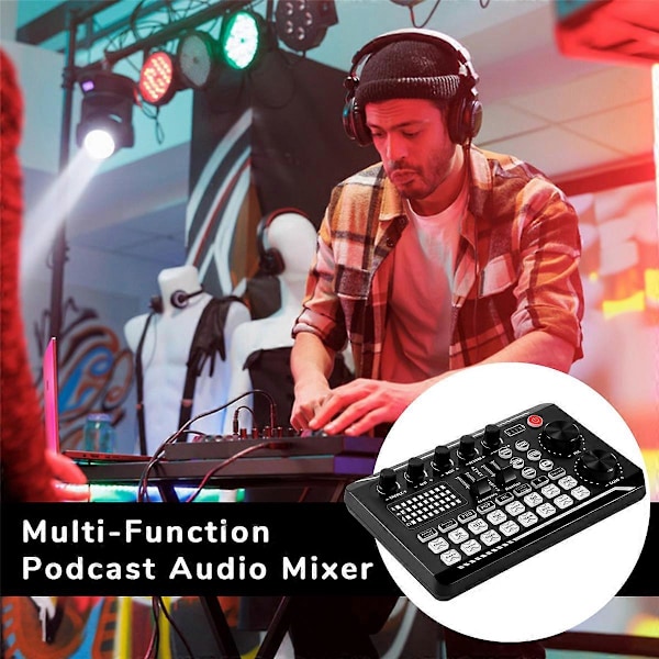 F998 Live Ljudkort Ljudmixer Podcast, Röstförvrängare för Ljudeffekter Board för Mikrofon Karao
