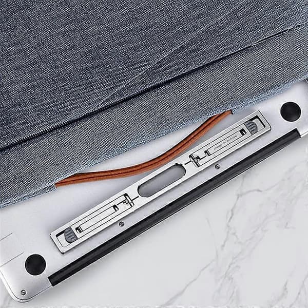 Vertikalt laptopställ i aluminium för Pro, justerbart fäste, hopfällbart, bärbart notebookställ, grått