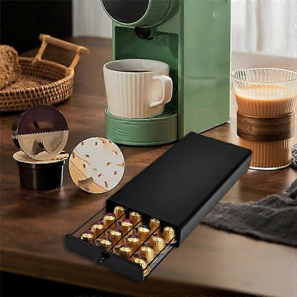Förvaring för 40 kaffekapslar, ställ för Nespresso-kaffekapslar