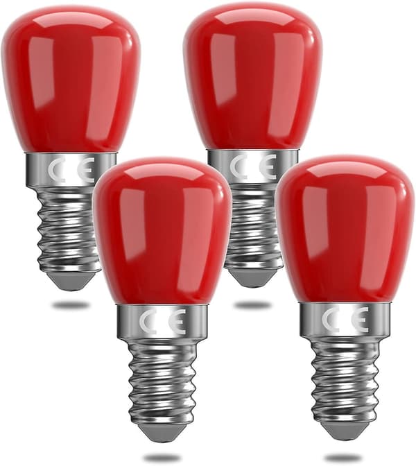 E14 Rød LED-pære 3w E14, Dekorativ Rød E14 LED-pære, 25w Erstatning