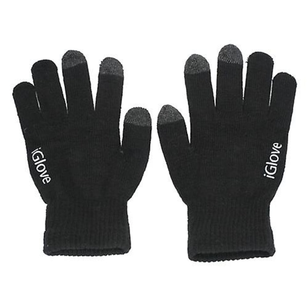 IGLOVE Interwoven Touch Screen Handsker til iPhone iPad og Kapacitive Touchscreen Enheder; Sort