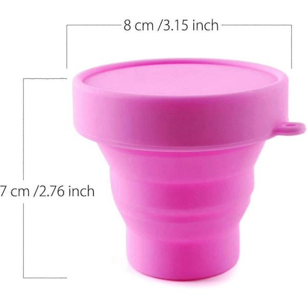 Hopfällbar Silikonkopp Vikbar Steriliseringskopp för Menskoppar och Förvaring av Din Diva Cup
