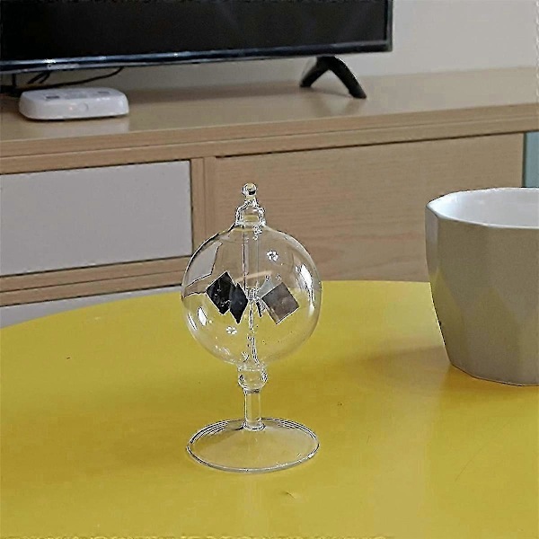 Solar Crookes Radiometer Glas Vindmölla Handgjord Leksak för Fest Heminredning Gåva Transparent jn