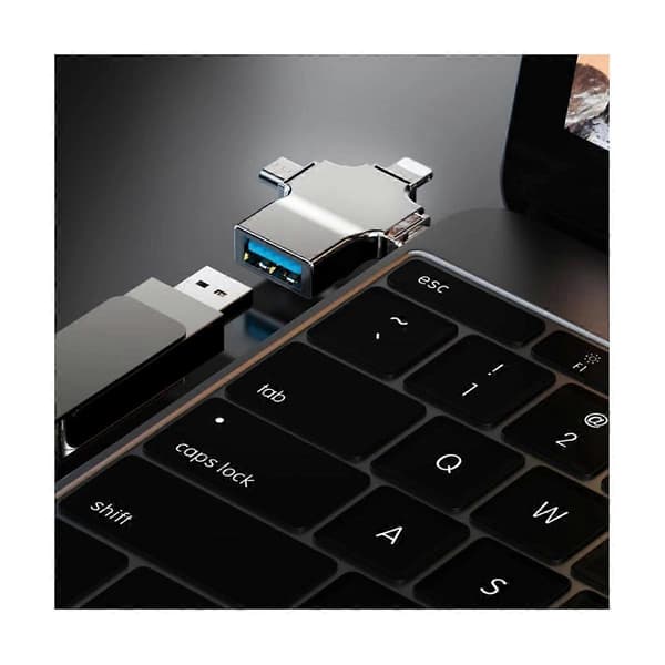 SD-kortlæser - Kort Adapter 4 i 1 USB 3.0 - SD til USB Kortlæser USB til Interface OTG Adapter