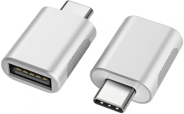 USB-C till USB-adapter, USB-C till USB 3.0-adapter, USB Typ-C till USB, till USB-honadapter (silver)
