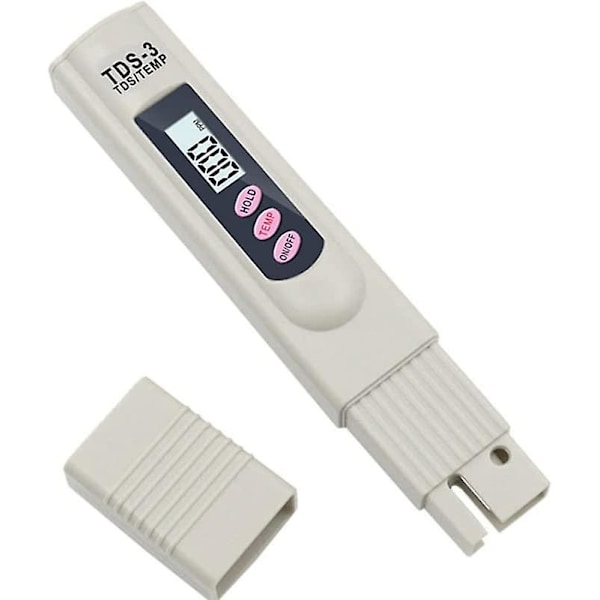 TDS-3 Bærbar Digital LCD Drikkevandsmåler Tester Pen Vandkvalitetsmåler Temperatur og PPM Vandrenhedstester 0-9990 PPM Drikkevand Hydro