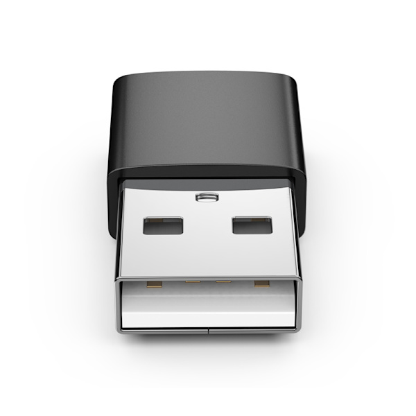 USB-A (han) til USB-C (hun) adapter Sort