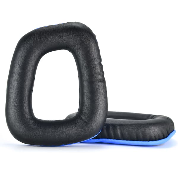 PU øreputer for Logitech G35 G930 G430 F450 G331 G231 G431 G432 Svart+Blå