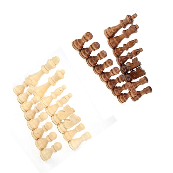 Wooden Chess Pieces for Kids Interactive Parent-Child Toy Gift Without Board