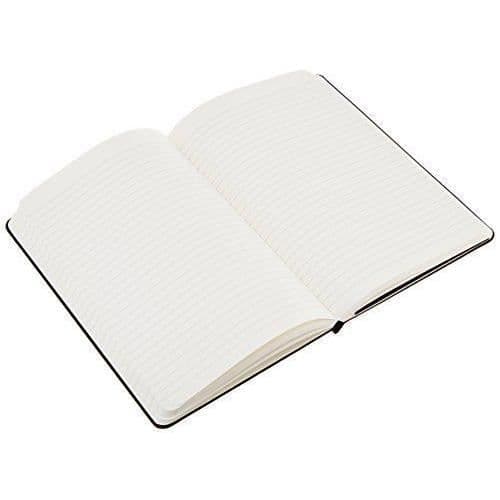 Notesbog - Basic - A6 - Sort - Professionel Notesbog - Elastikbundet Notesbog - 160 Linjerede Sider - Hardcover