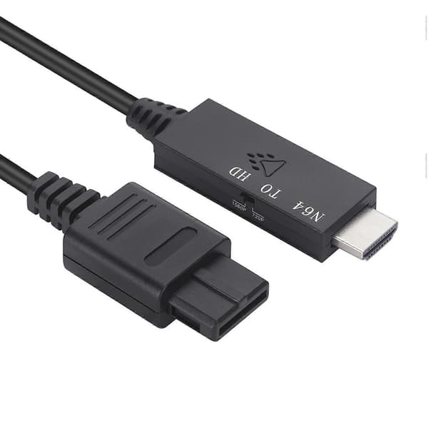 N64 til HDMI-konverter kompatibel med Nintendo SNES/NGC/SFC/N64 Plug and Play Spilkonsol Adapter