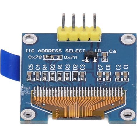 0,96-tommer 4-benet skærmmodulsæt med I2C-bus og OLED-modul til Raspberry Pi