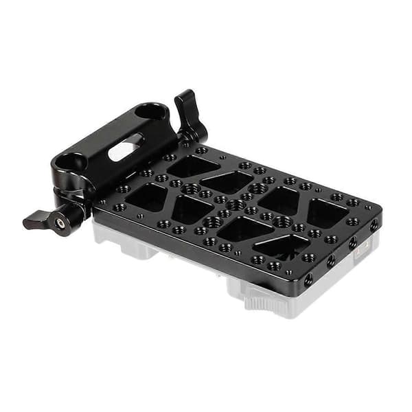 Kileplade Quick Release Base Plate med 15 mm stangklemme til kamera strømadapter, skuldersæt tilbehør