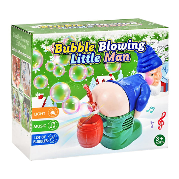 Jul Tomtar Bubbelmaskin, Prutt Bubbelblåsare Rolig Leksak Fest Musik LED