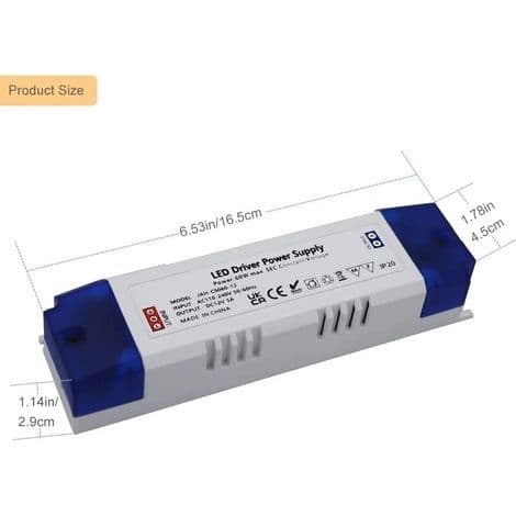 5A 60W LED-strømforsyning, 60W LED-transformator, 12V 5A DC LED-driver, universell AC/DC regulert strømforsyning (2 stk)