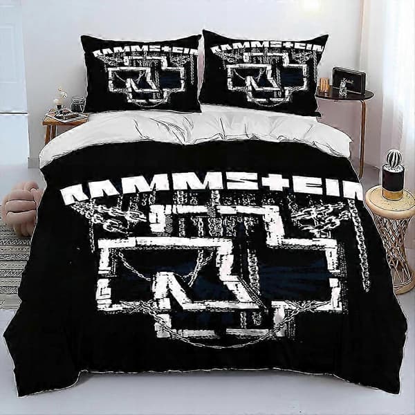 R-rammstein Heavy Metal Sengetøjssæt med Skilt