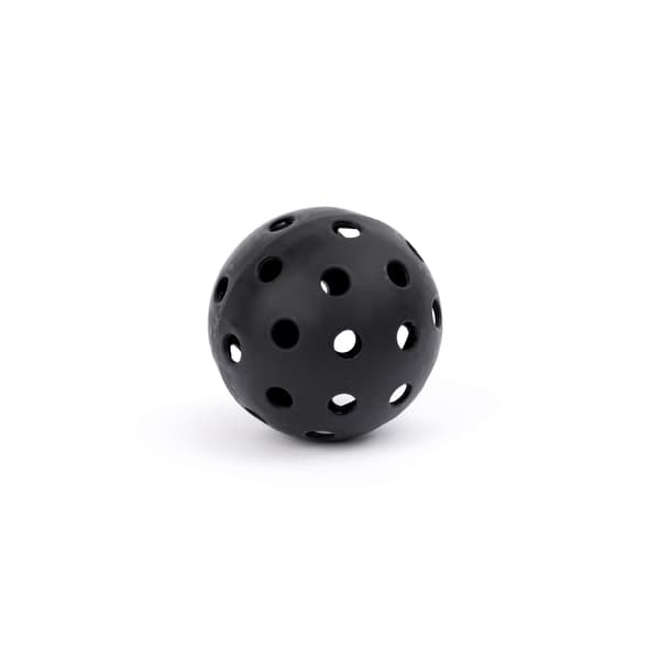 Pickleballs, sæt med 6, 40-hullers pickleballs 74 mm sort