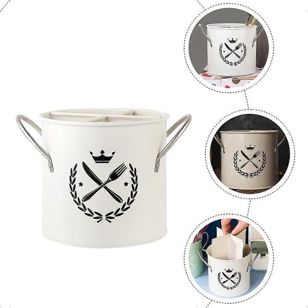 Husholdnings Chopstick Holder Multi-grid Afløbs Bestikkurv Køkken Bestik Organizer