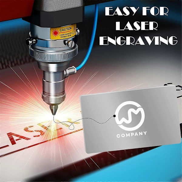 100 stk. Metal Gravering Blank Farve Aluminiumsplader Lasergravering Visitkort Multi-Purpose Eng
