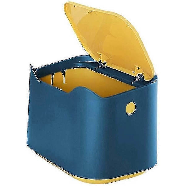 S Bord Søppelbøtte, Mini Kit Skrivebord Søppelbøtte Med Lokk, Trykk Topp Søppelbøtte Kit Søppelbøtte