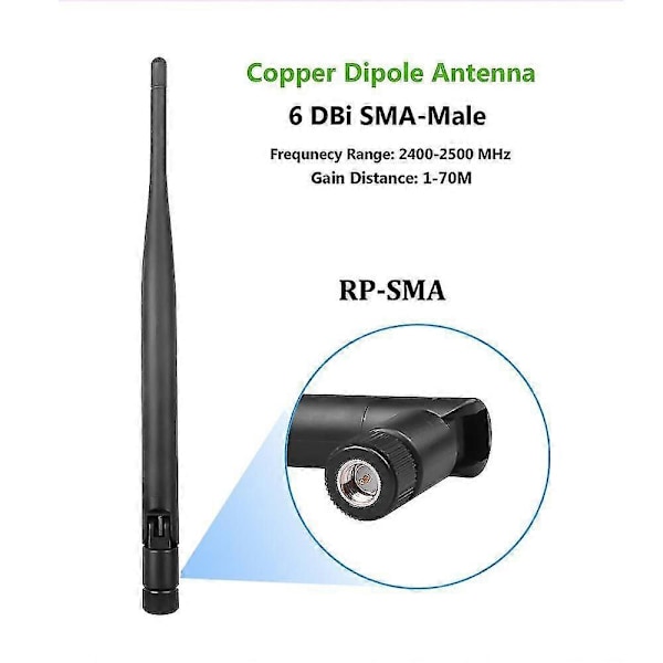 Mini 2.4 GHz 5dBi 802.11b/g WiFi Antenne RP-SMA Hann Trådløs Ruter