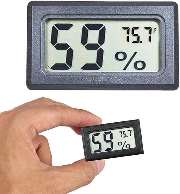Mini LCD-kosteusmittari/lämpömittari, harmaa