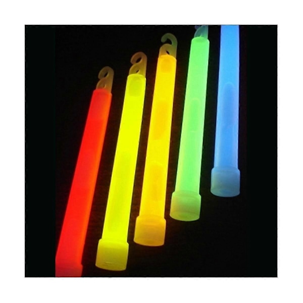 6 Tum Fluorescerande Kit Glow Sticks Promenader och Vandring Camping Utomhus Nödförnödenheter