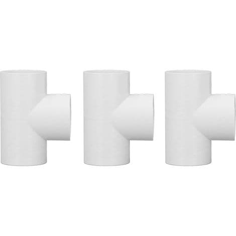 12 delar PVC T-kopplingar, plastanslutningar för vattenrör, 25 mm diameter, DIY VVS