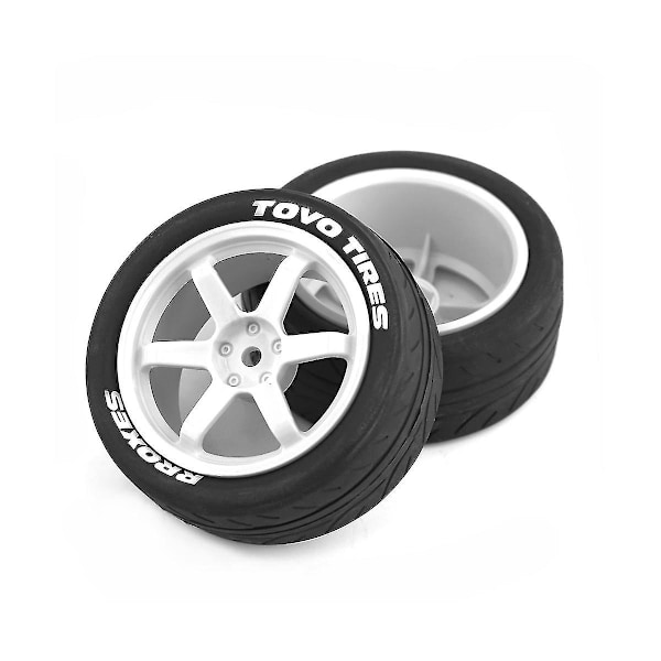 4 st 1/10 Rc Racing Bil Däck On Road Touring Drift Bil Däck Hjul För Tt01 Tt02 Ta06 Xv-01 Ptg-2, Svart