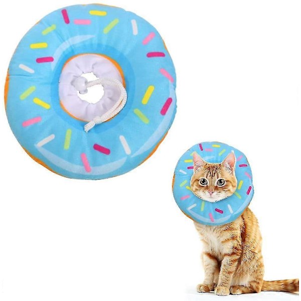 Blå Katt Återhämtningsdonutkrage - STORLEK: S