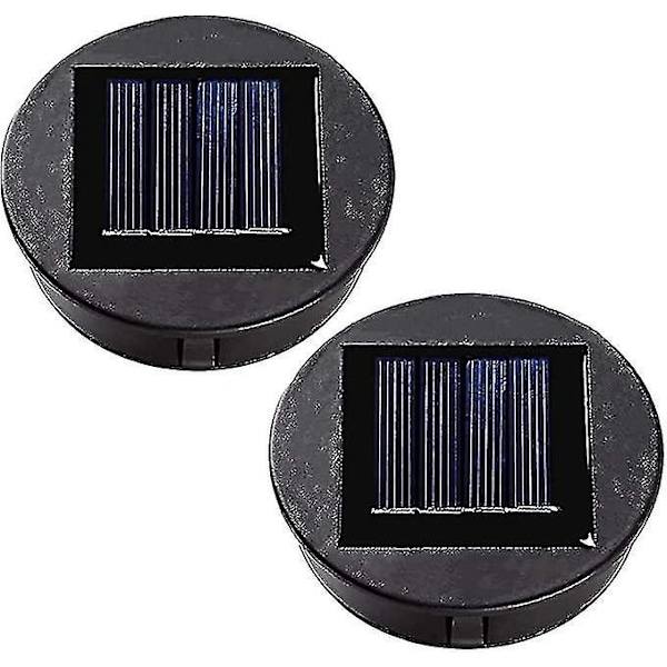 2 Stycken Ersättnings Solar Lampa Topp För Lykta Solpanel Ljusskydd Med En Led Lampa, Gör-Det-Själv Sollykta För Utomhus Trädgårdsdekor