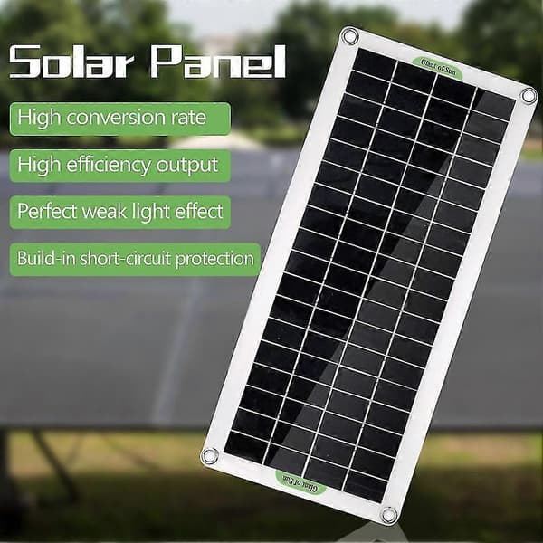 30W Polykrystallinsk Solpanel Fleksibel Solpanel Til Camping Bil Rejser Udendørs Nødstrøm A