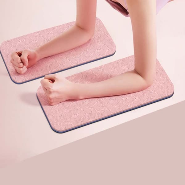 2-Pack Plank Training Pad - TPE Thick Non-Slip Knee Mat for Home Workouts Pink