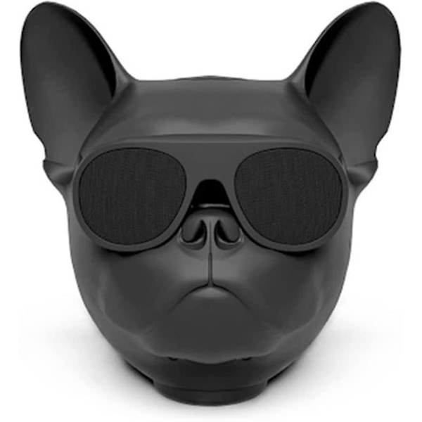 Hundformad Kreativ Högtalare, Trådlös Bluetooth-högtalare Portabel Hundformad Stereoljud Musikspelare (1st, Svart)