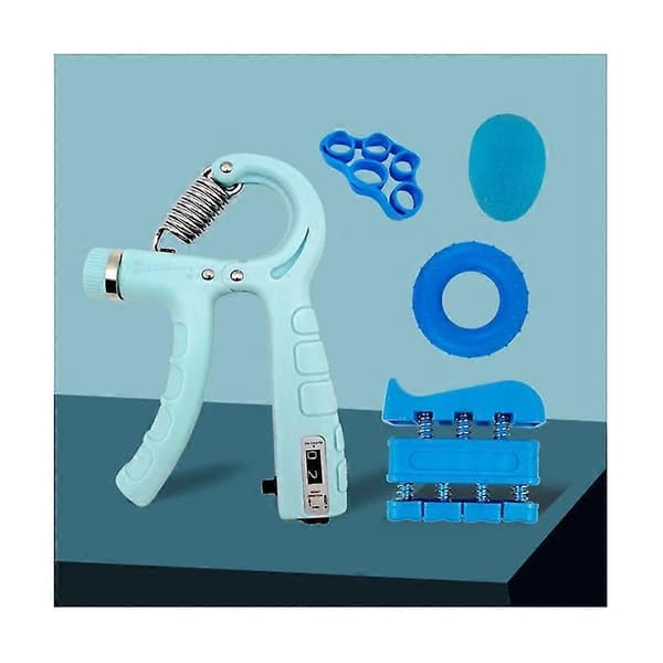 5-pakke Grip Strength Trainer Kit Justerbart antal Håndgrebssæt med Finger Exerciser Håndforlænger